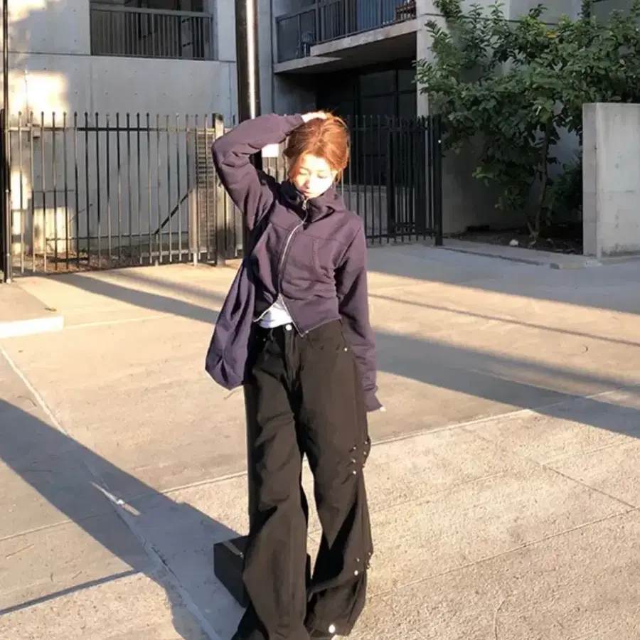 영앤리치 크롬 리벳 와이드팬츠 pt