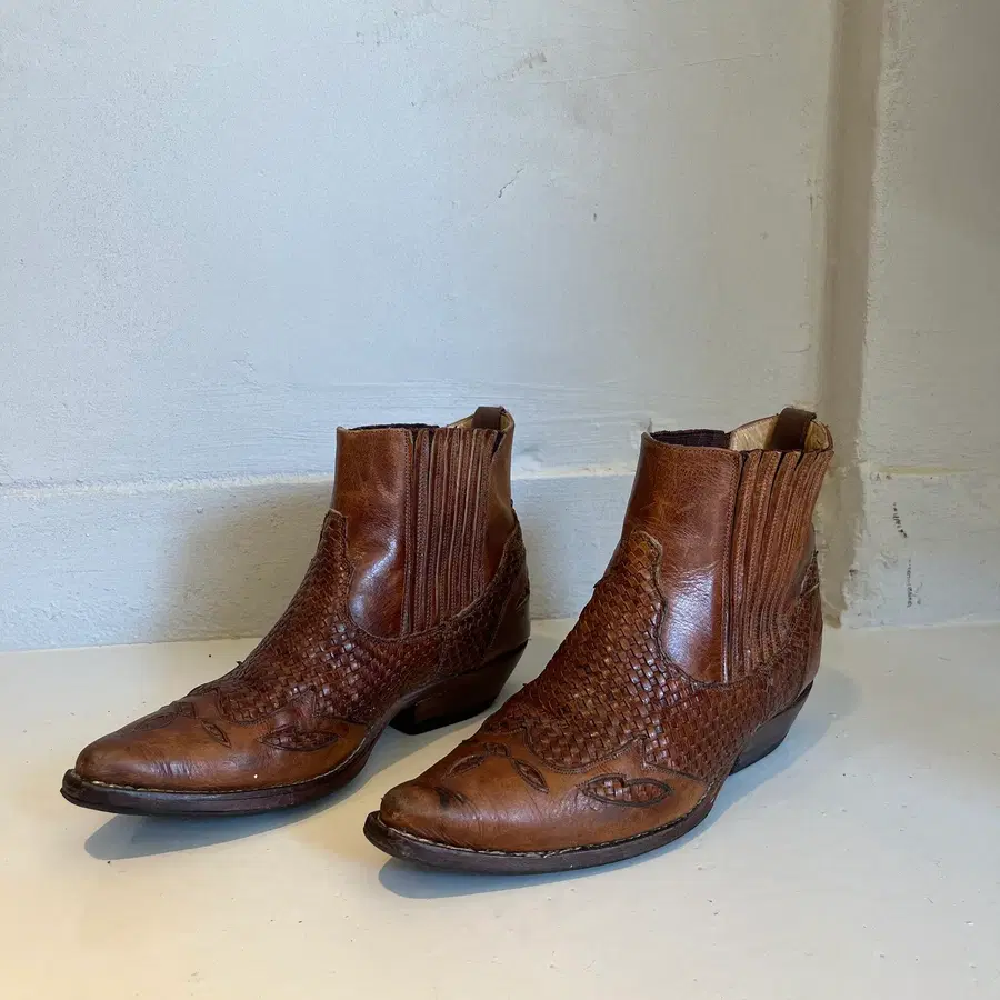 (man's) Leather Boots Handmade Spain 웨스턴 첼시부츠 (42)