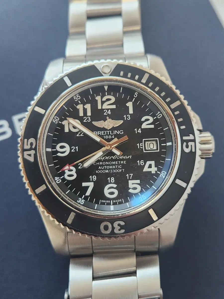 브라이틀링 오토매틱 슈퍼오션2 블랙 44mm