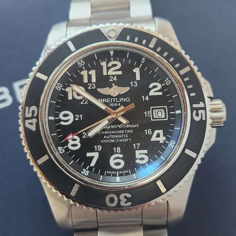 브라이틀링 오토매틱 슈퍼오션2 블랙 44mm