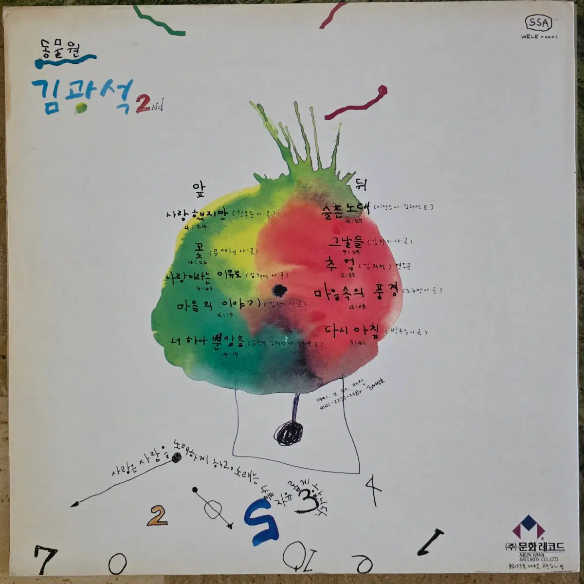 김광석 2집 <사랑했지만/슬픈노래> 초반 LP