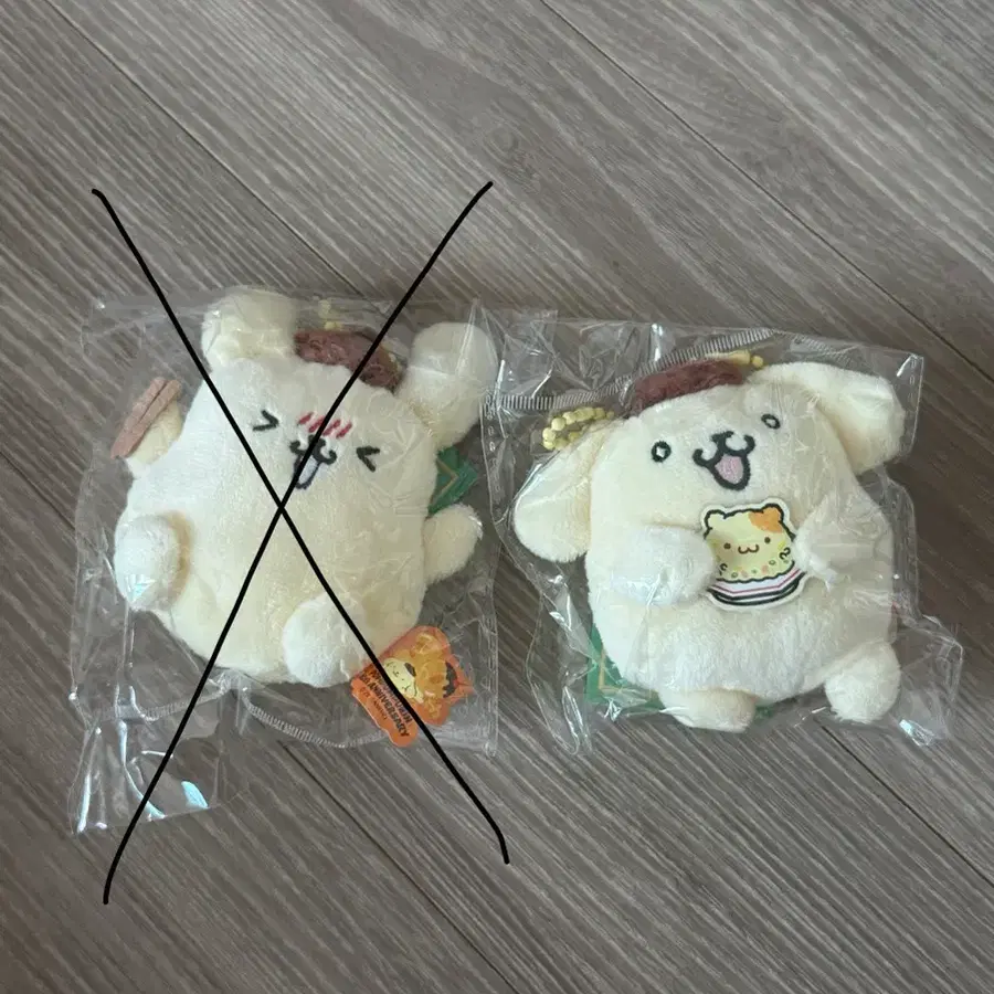 폼폼푸린 와앙만두 팝업 납작인형 키링