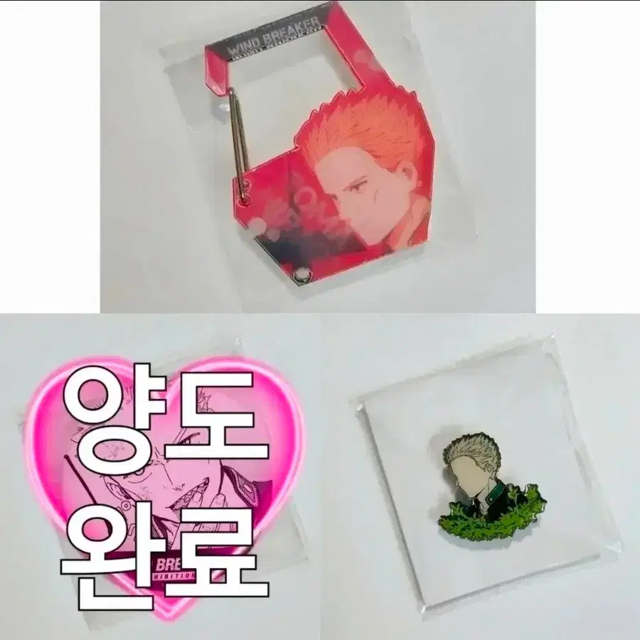 [개당] 윈드 브레이커 윈브레 히이라기 아크릴 카라비너 핀버튼