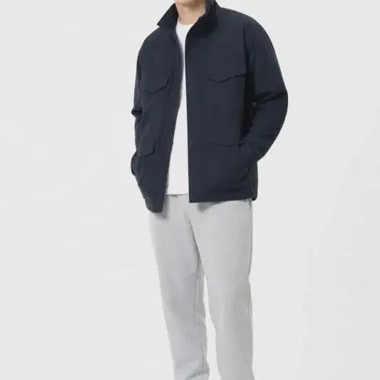 남L/나이키 네이비 컬러 코튼 카라 자켓
