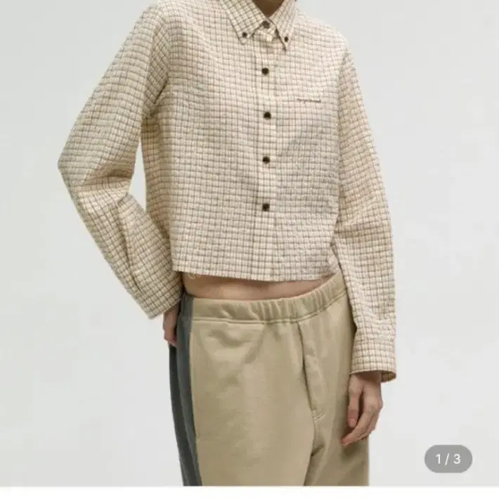 마지셔우드 테테살 체크 크롭 셔츠