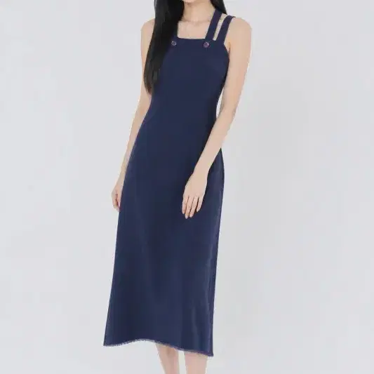 여S/아크로 네이비 레이어드 나시 원피스