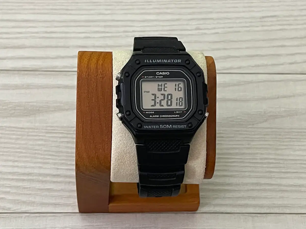 [CASIO] 카시오 디지털 사각시계 군인 전자시계 W-218H
