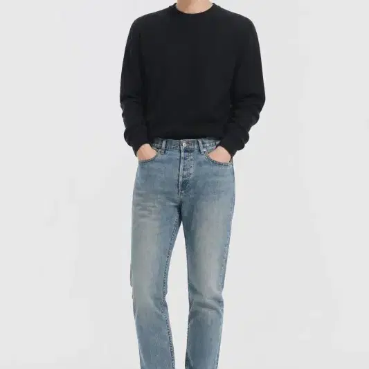 남30/아페쎄 슬림핏 라이트 블루 데님 팬츠