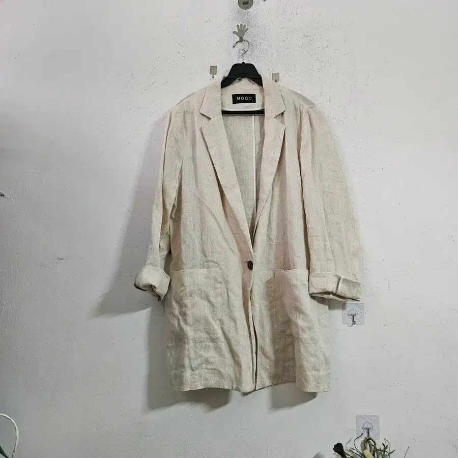 리넨 블레이저 아이보리