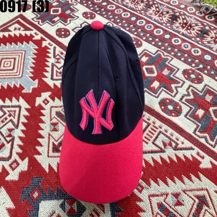 MLB 뉴에라 양키스 캡 모자 네이비/핑크 0917