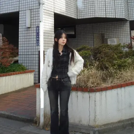 아워캐비넷 tokyo check shirts (black)