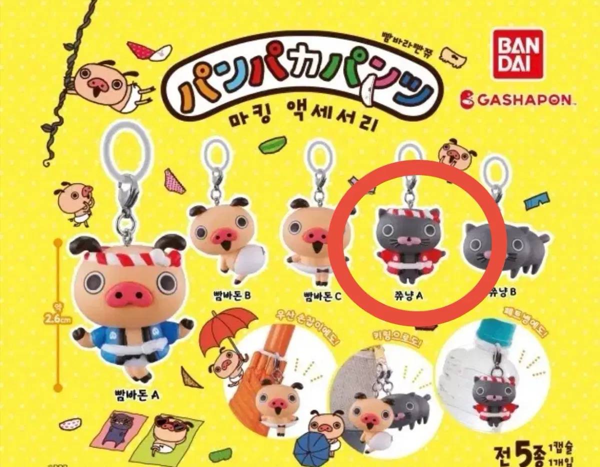 [미개봉] 판파카판츠 빰바라빤쮸 쮸냥 가챠 양도