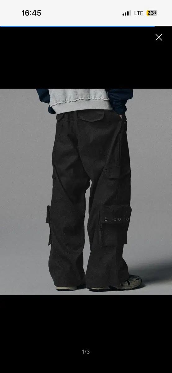 낫포너드 Twill Cotton Incision cargo pants 차콜 Xl