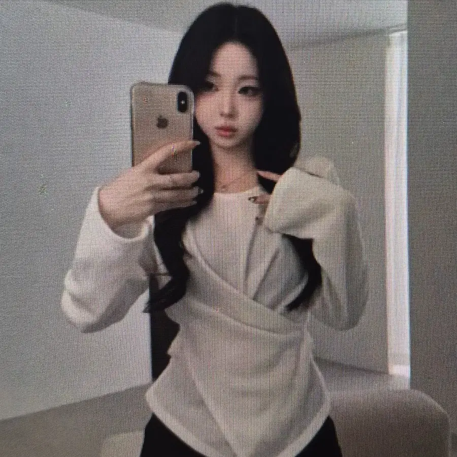 (해외배송)랩 디자인 블라우스 아이보리