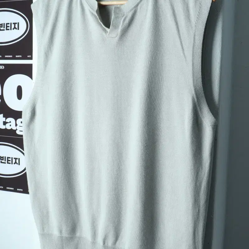 (XL) 에잇세컨즈 니트 조끼 그레이 무지 놈코어-H39722