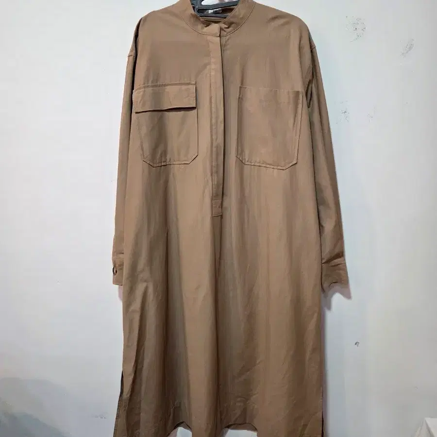 FAV 아카이브 셔츠 오버핏 원피스 베이지 프리