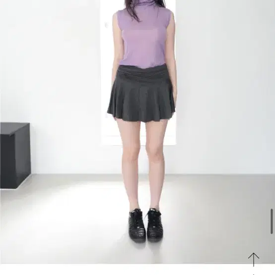 DROOP HALF NECK SLVL 라벤더