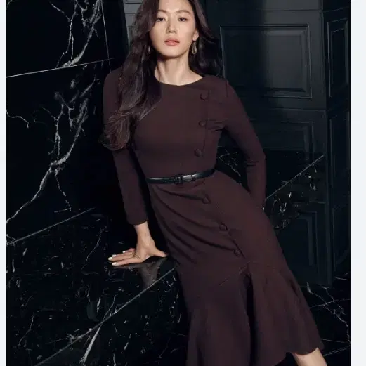미샤 michaa 페플럼 원피스 44 사이즈 정품