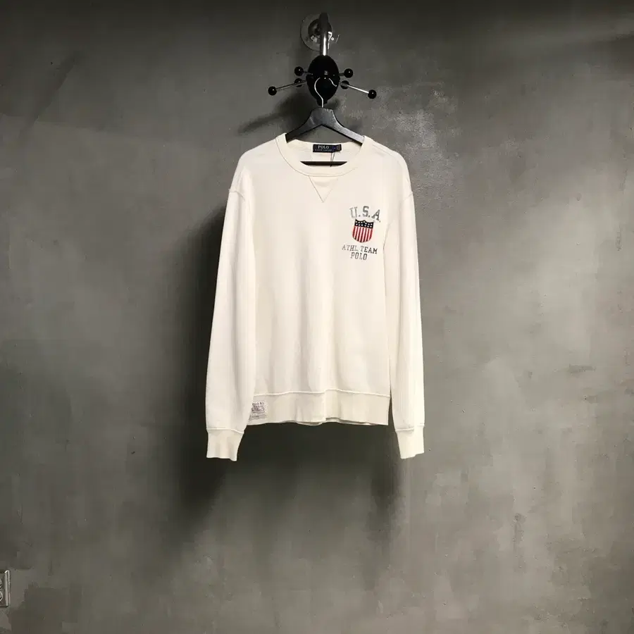 폴로 랄프로렌 기모 맨투맨 아이보리 M