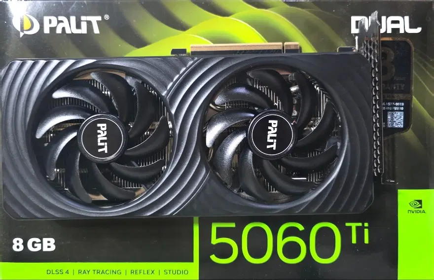 PALIT 지포스 RTX 5060 Ti DUAL D7 8GB 이엠텍 ( 판매완료 )