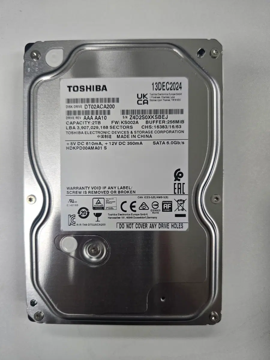 도시바 DT02ACA200 2TB HDD