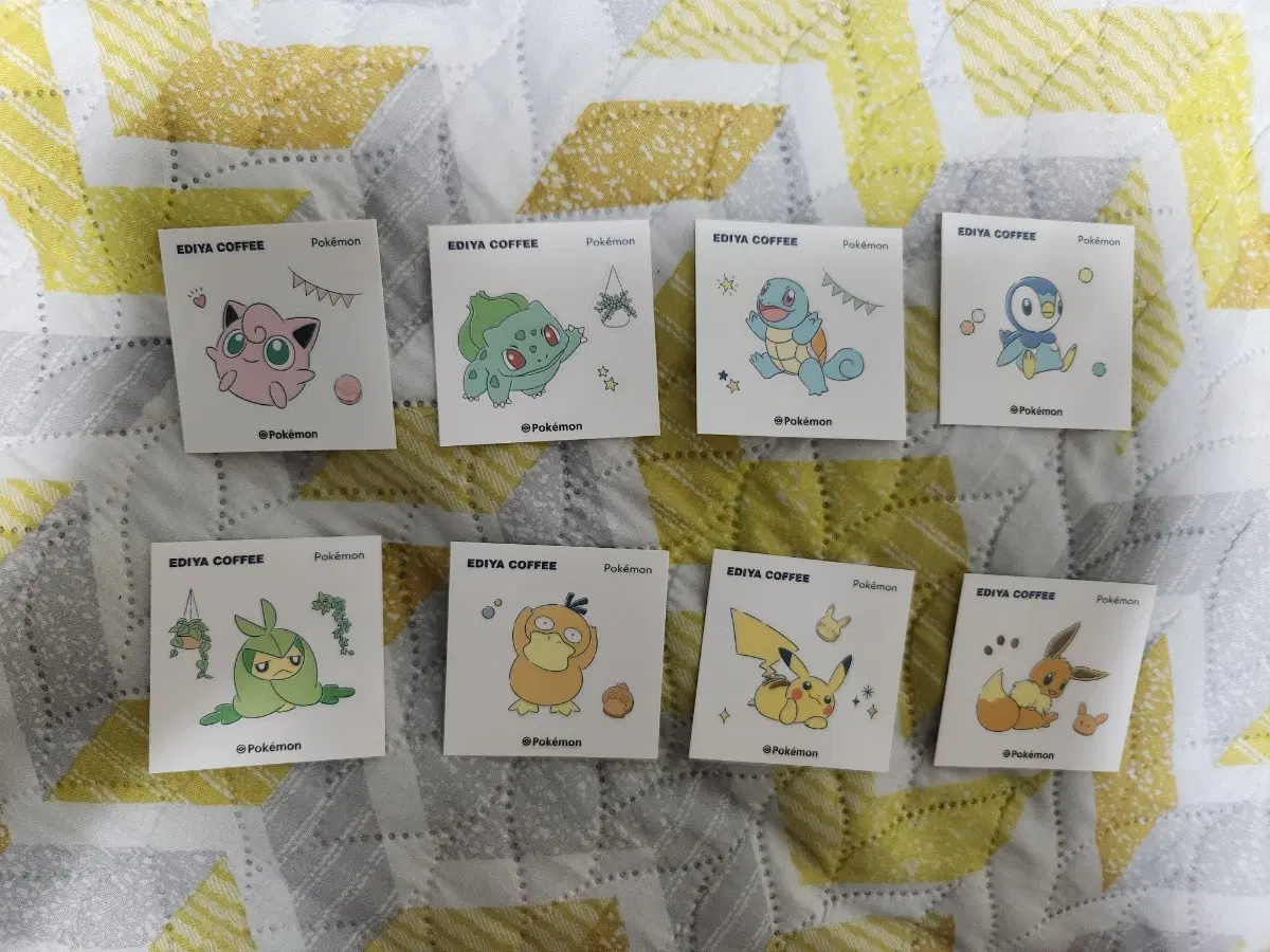 Ediya Pokemon sticker 8 types set