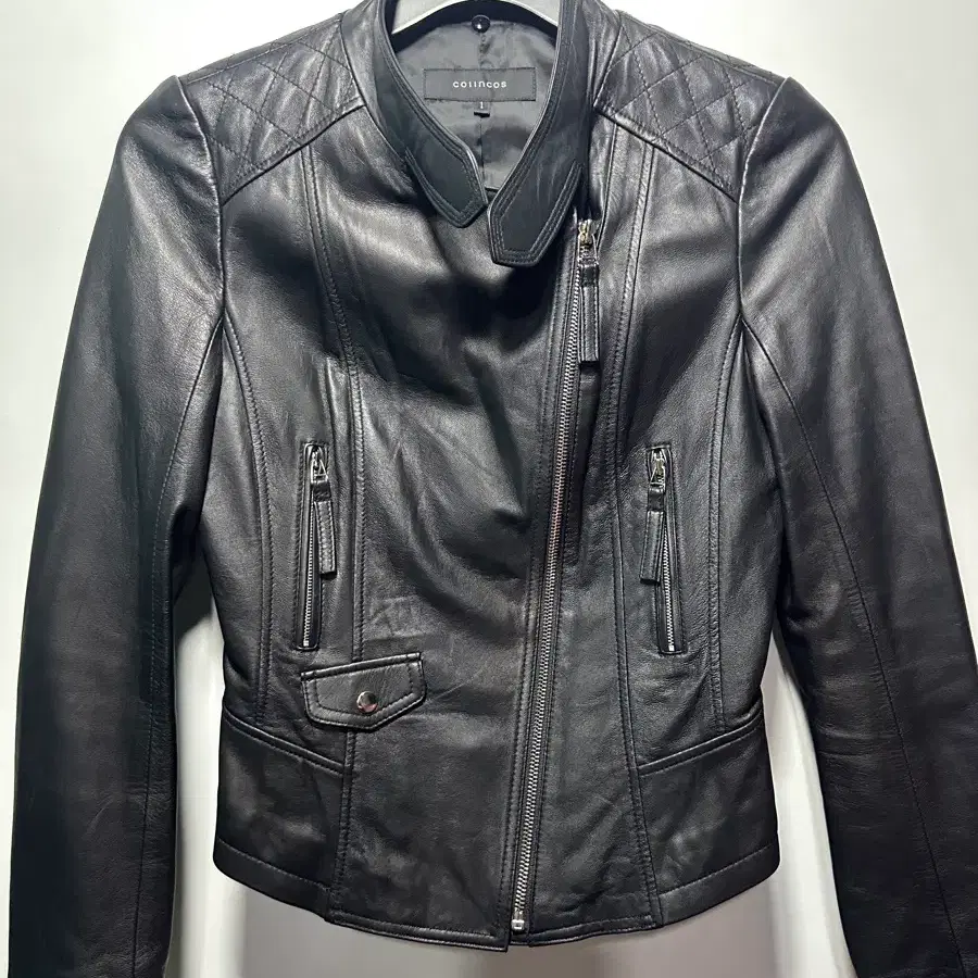 미니멀 이태리양가죽 여성 가죽자켓