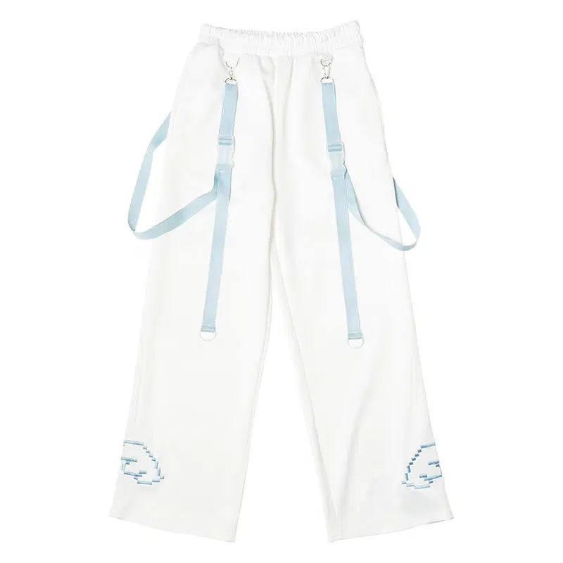 ACDC RAG 도트 캣 팬츠 WHITE/P.BLUE FREE