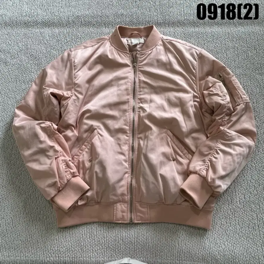 H&M 봄버 자켓 핑크m