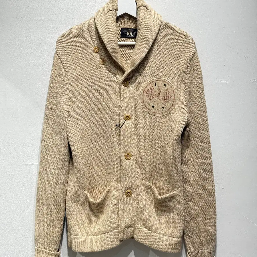 더블알엘 RRL PATCH SHAWL-COLLAR CARDIGAN (XS)