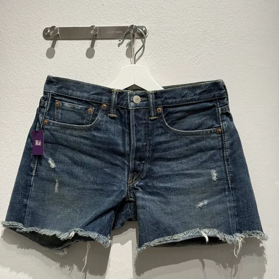 더블알엘 RRL CUT-OFF DENIM SHORTS (27)