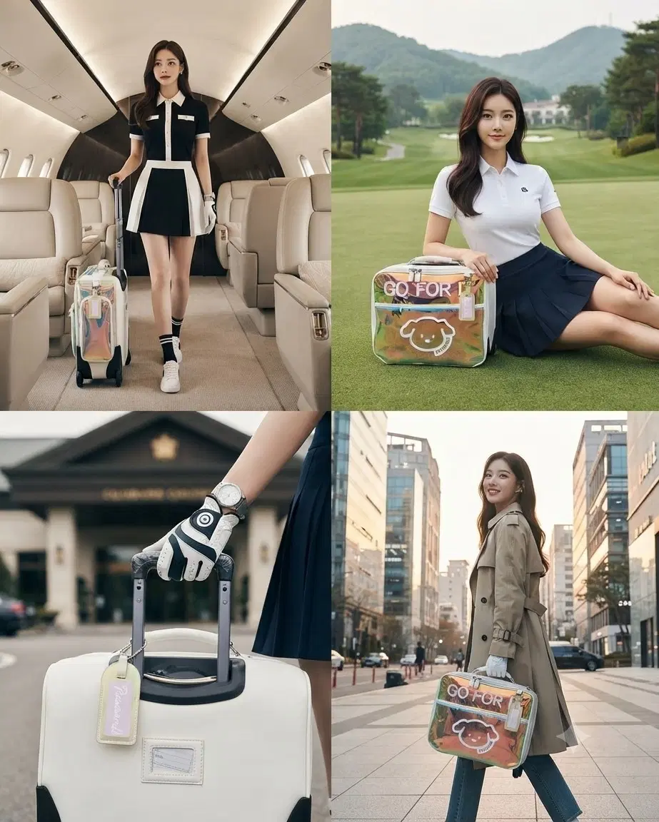 미개봉 새상품] 파사디 여성 골프 캐리어 보스턴백 / 홀로그램 바퀴형