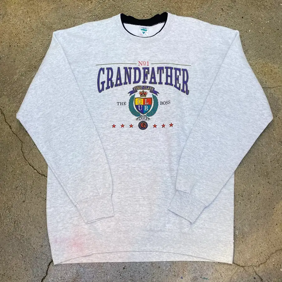 80s Made in usa 그랜드파더 클럽 그래픽 스웻셔츠 맨투맨