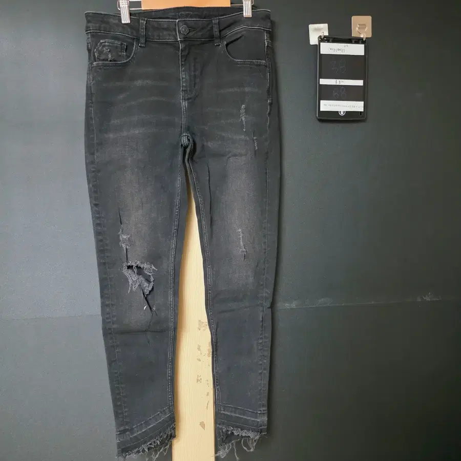 진짜만원 자라 찢청 흑청 66 28인치 데님