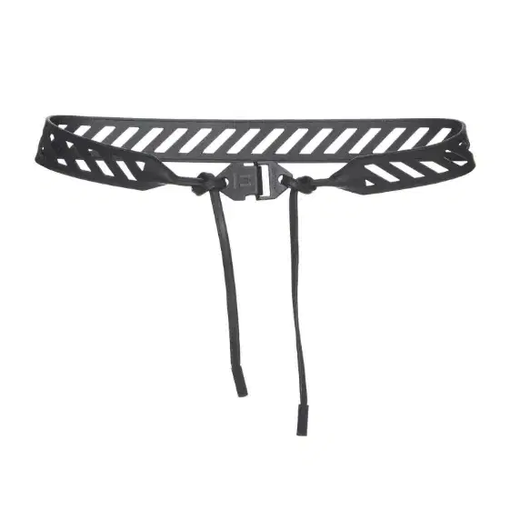 Off-White co Virgil Abloh Black Leather Butcher Belt
