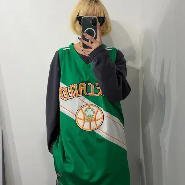 XL 빈티지 아디다스 아일랜드 농구 유니폼