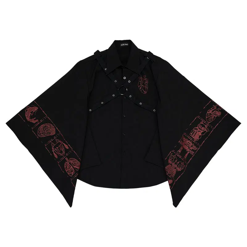 ACDC RAG 가라쿠타 하네스 기모노 셔츠 BLACK/RED ONE SIZE