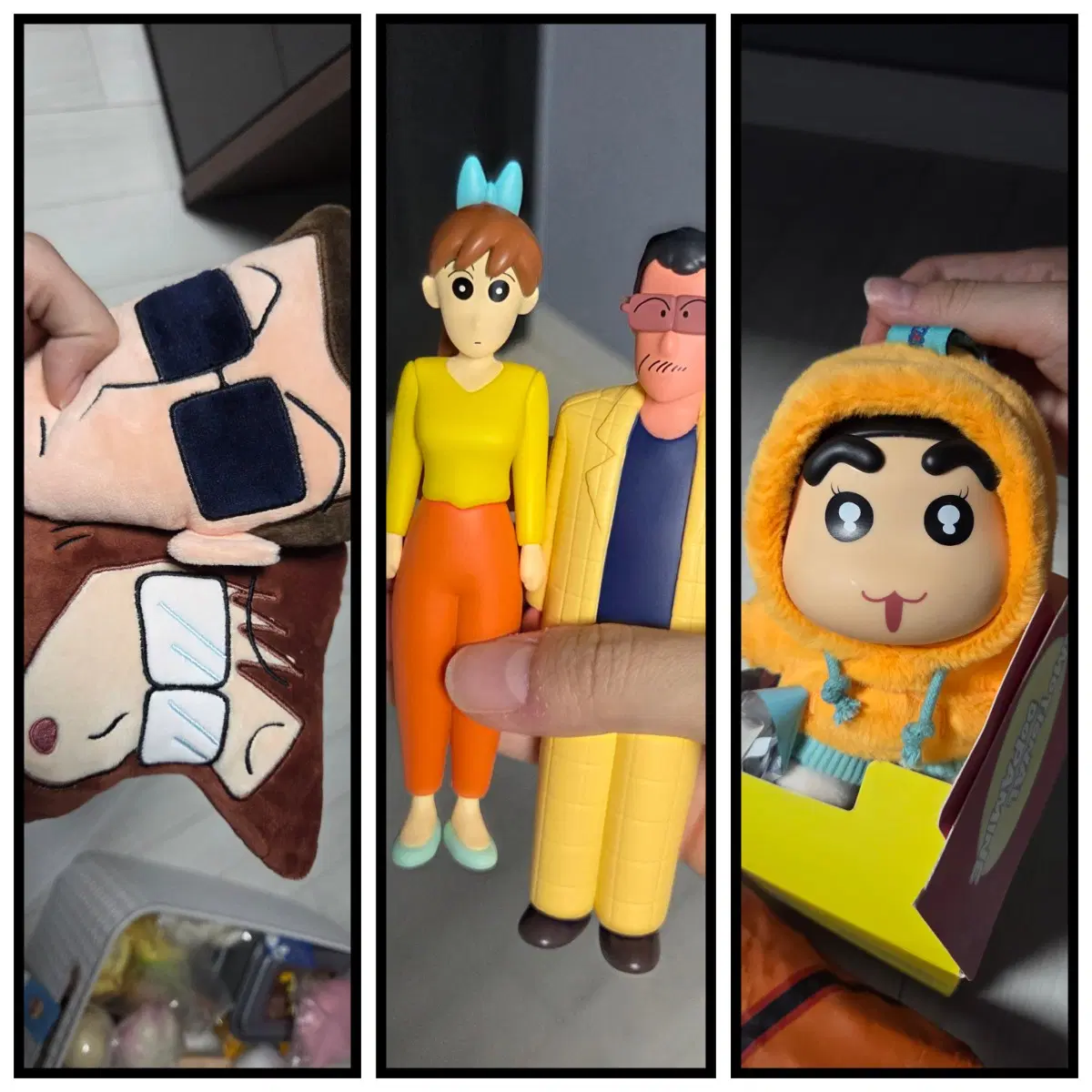 짱구 조연파우치 피규어 짱부부