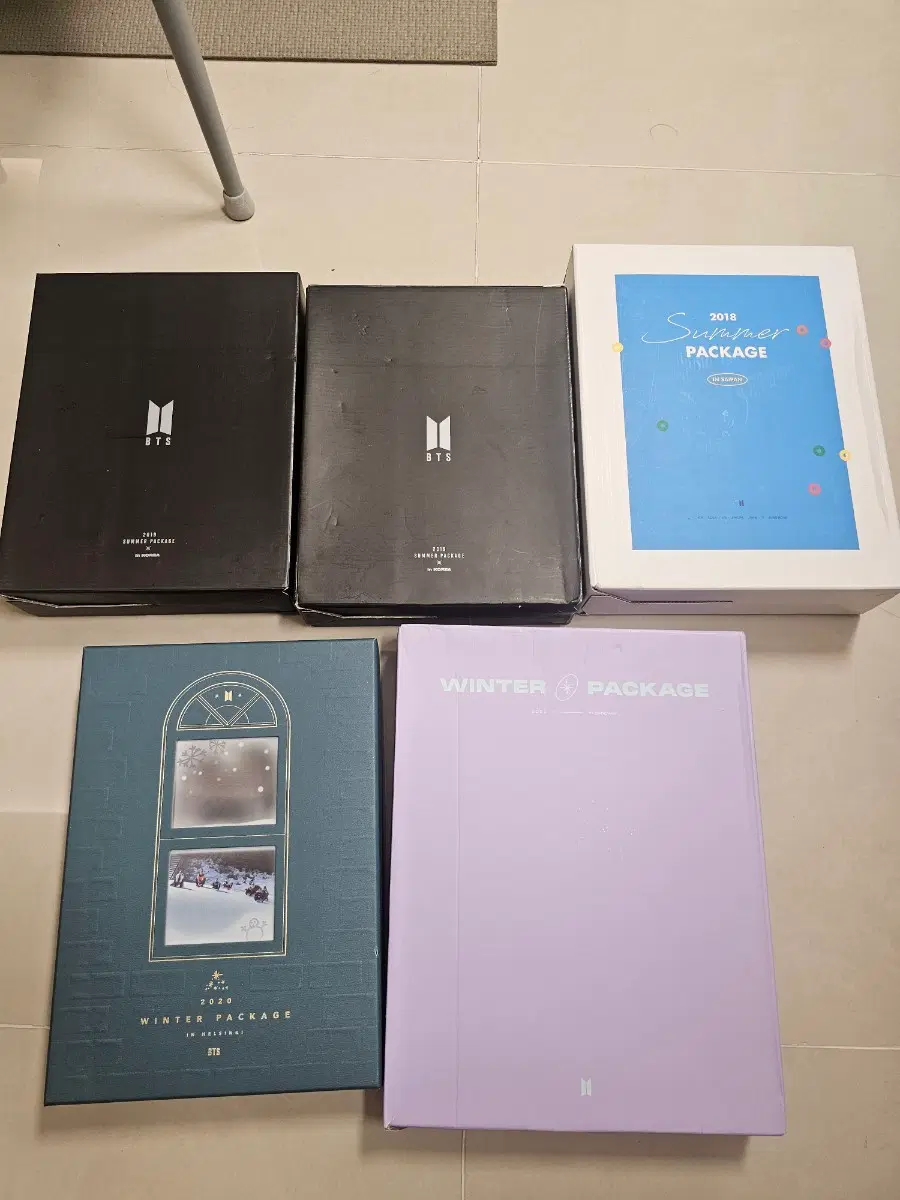 방탄소년단 썸머/윈터 패키지 ,21시즌그리팅 총 6개