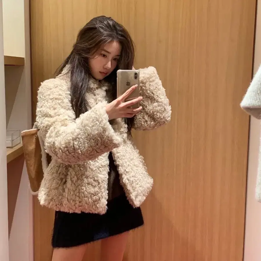 더바넷 에코 퍼자켓 아이보리