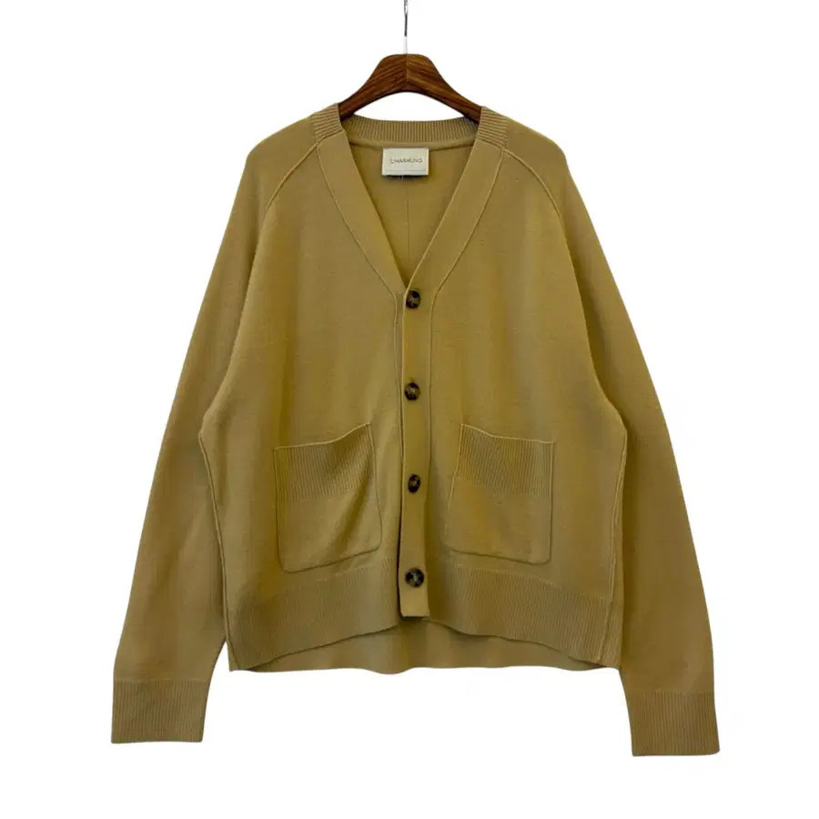 우마뭉 Combed merino Jacquard vneck cardigan M 정품