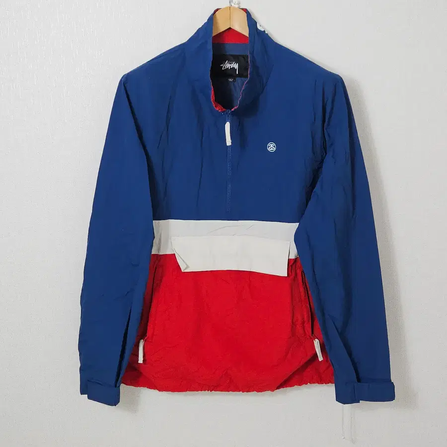 스투시 stussy 팝오버 바람막이 아노락 자켓 하프집업 SS 링크 정품 L
