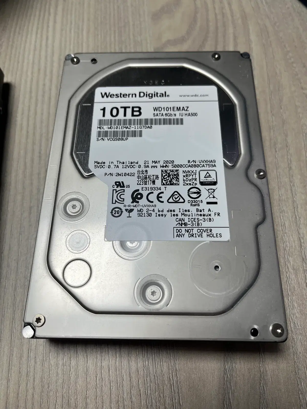 WD 10TB WD101EMAZ SATA HDD / 사용 91시간 / CrystalDiskInfo 주의