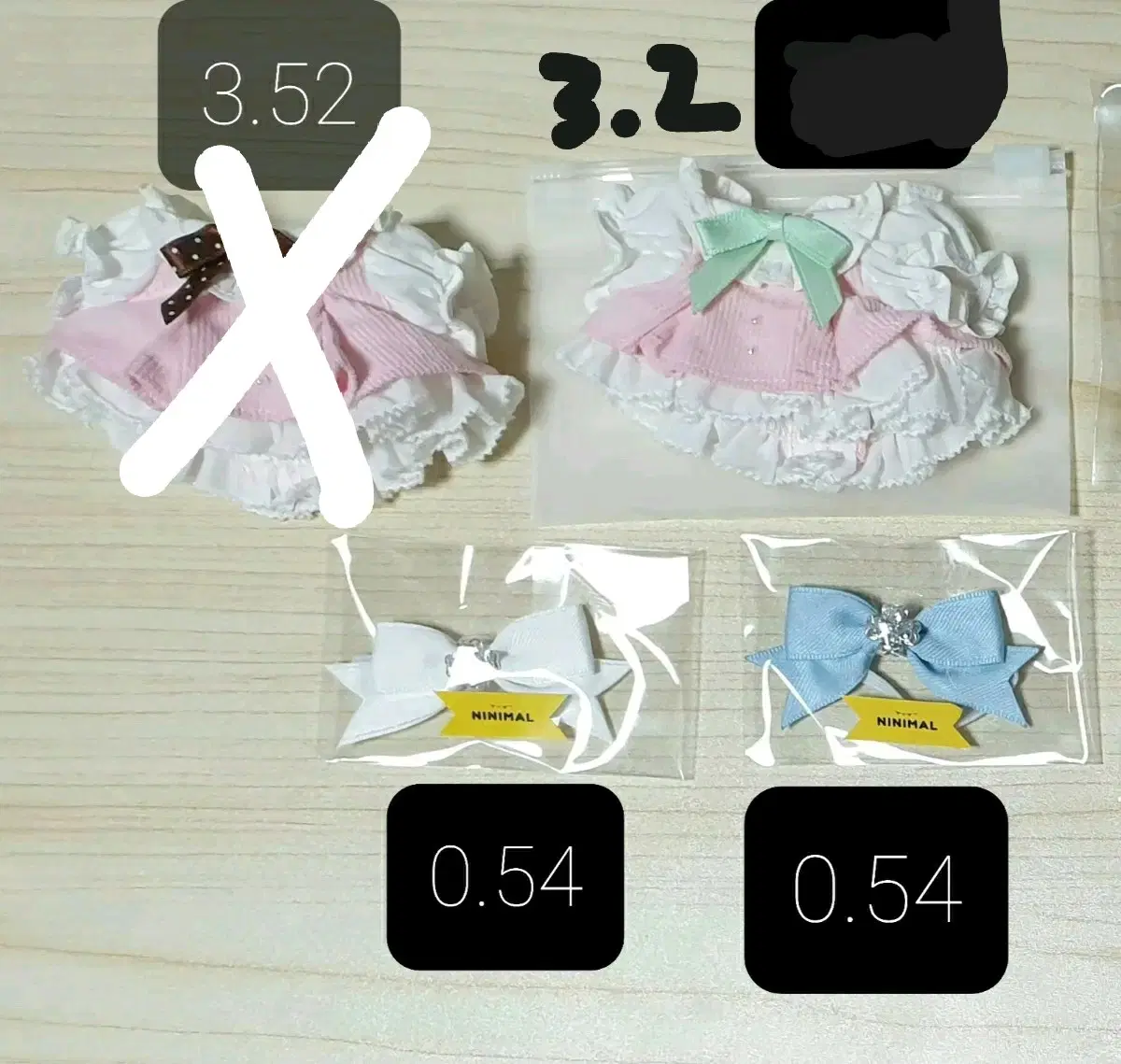 10깅5깅 인형옷 니니멀 벨벳케이프, 리본타이, 리틀리본2, 슈가러시머리띠