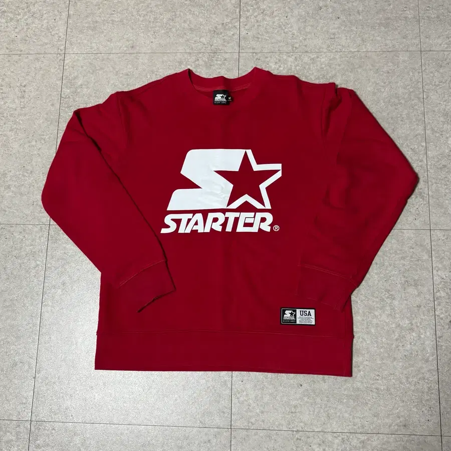 STARTER 스타터 맨투맨 레드 XL