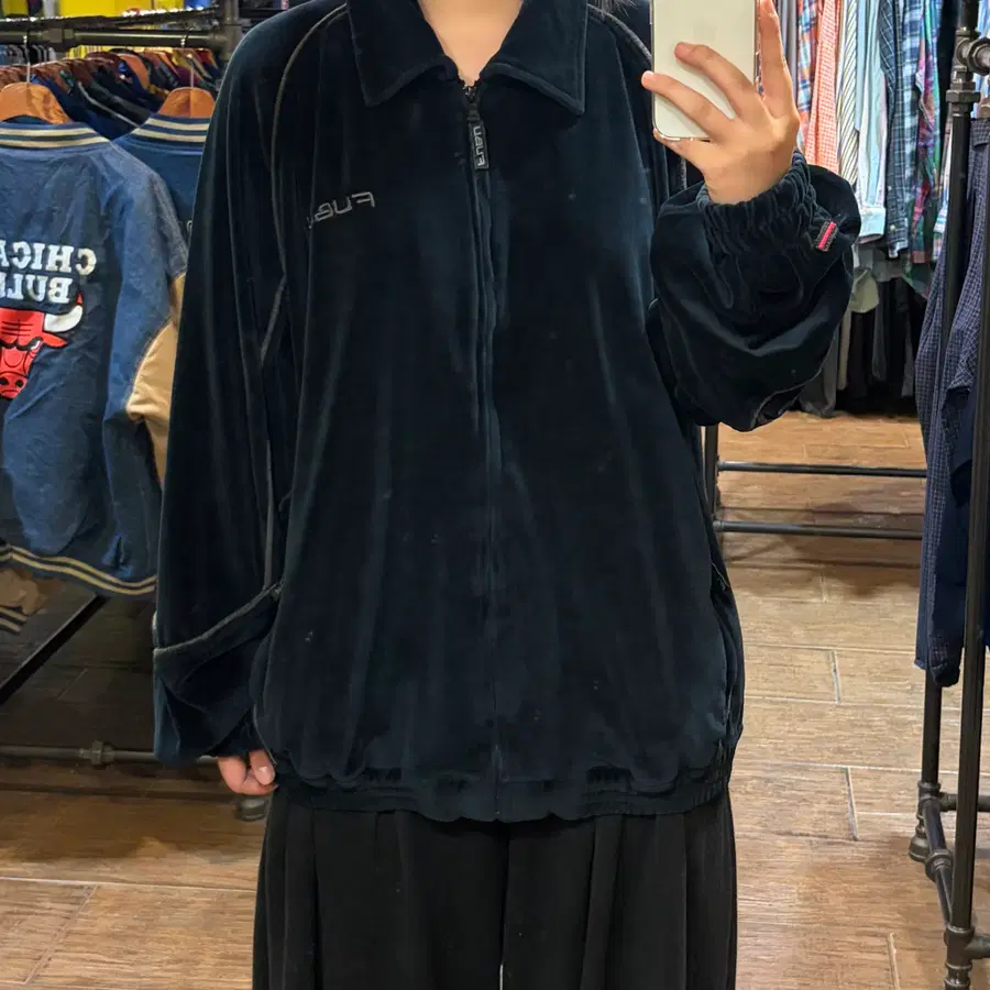 [HI] FUBU 후부 빈티지 벨벳 집업