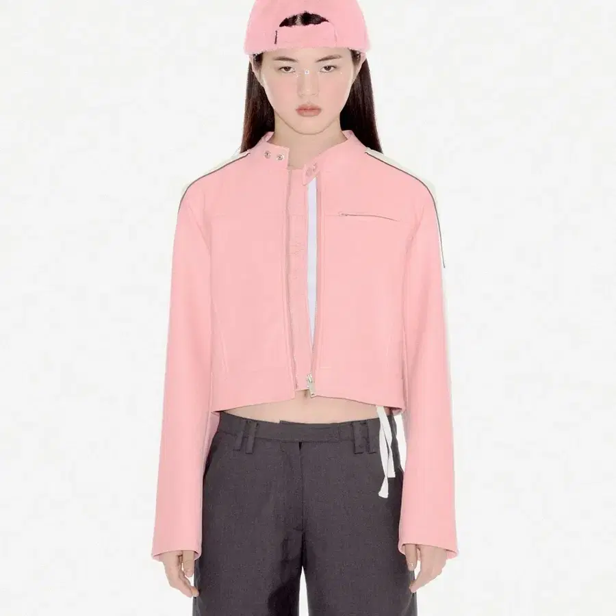 유희 YOUHEE BE MY YOUHEE BIKER JACKET PINK 바이커 라이더 자켓 핑크