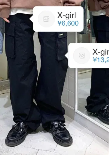 X-girl 카고 팬츠 블랙