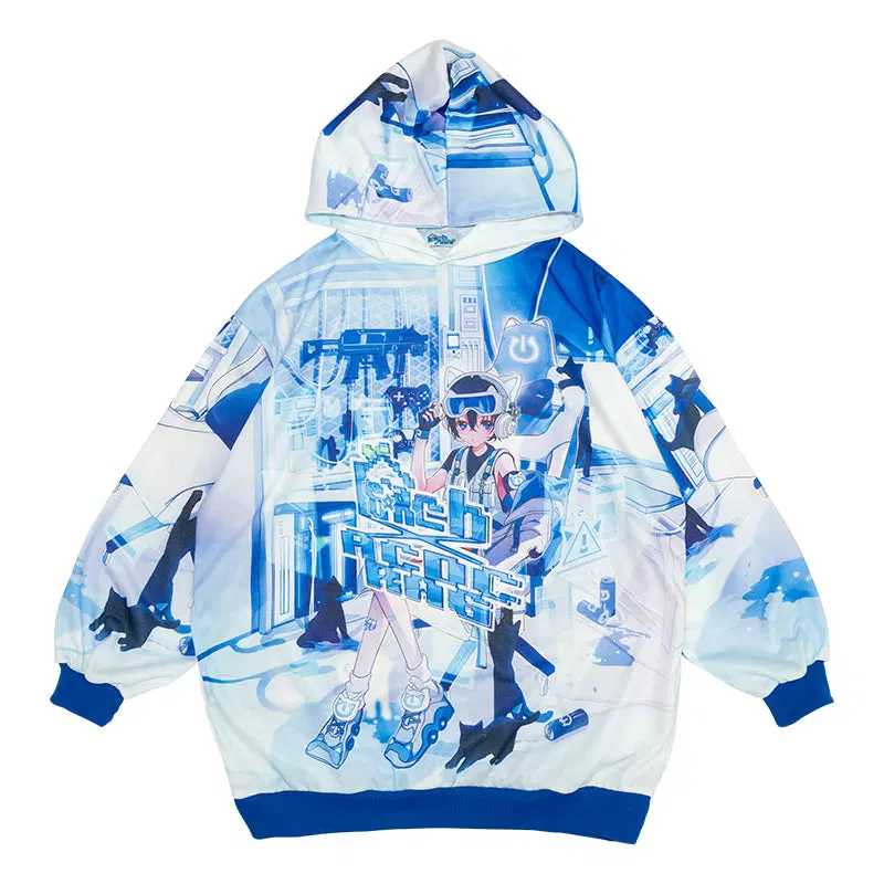 ACDC RAG 사이버 캣 후디 BLUE ONE SIZE