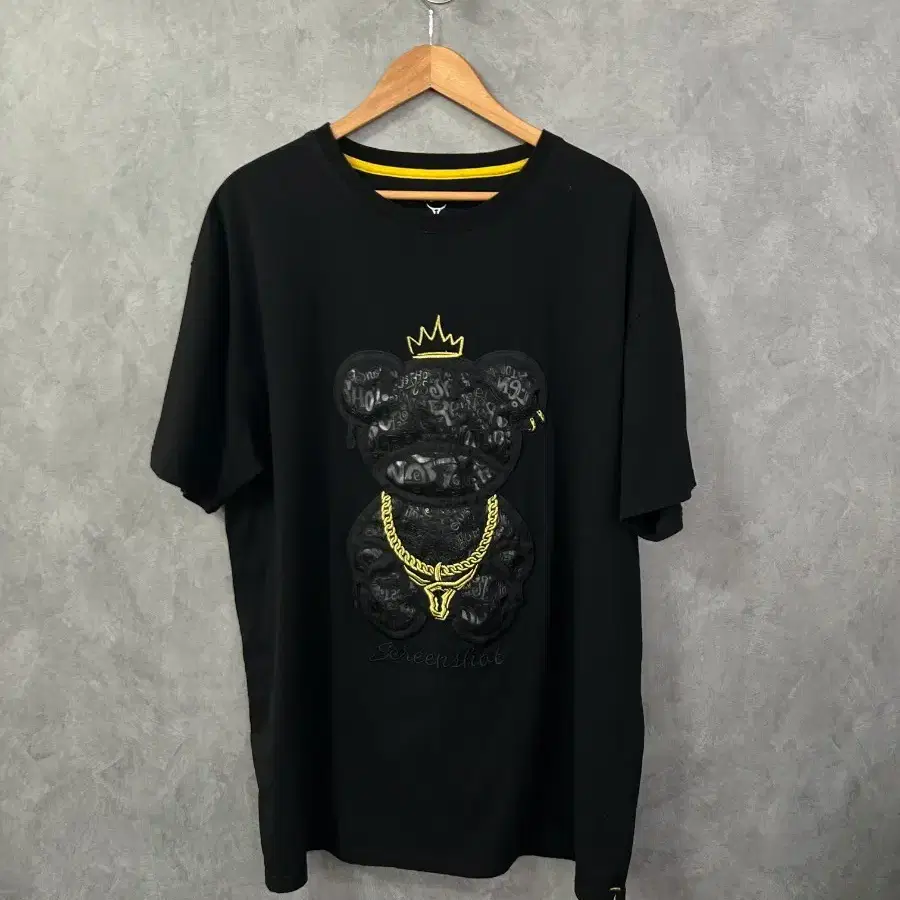 블랙베어 프린팅 반팔 티셔츠 3XL